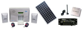 Includes 2 Wireless PIR Setectors, 2 Remotes, Solar Power system  including 40 Watt solar panel, solar charger  with GSM dialler pre installed in  PVC sace and pre wired to the LS-30 System